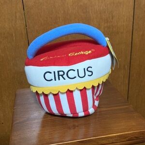 GUND- Curious George Circus Basket with Animals. Soft- Any Age